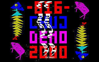 Screenshot of Big Chuj Demo, on ZX Spectrum