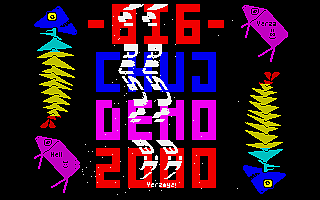 Screenshot of Big Chuj Demo, on ZX Spectrum Screenshot of Big Chuj Demo, on ZX Spectrum
